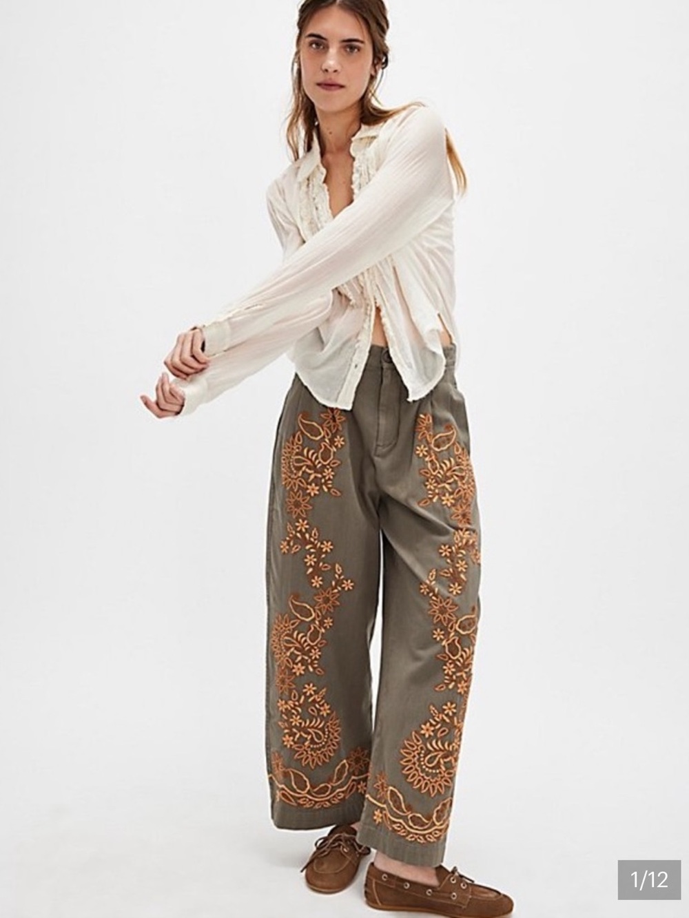 Free People Marrakesh Embroidered Pants - Picture 2 of 9
